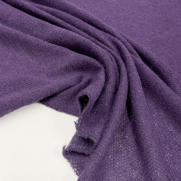 Tissu Maille Douce, Laine - Violet, Prugne