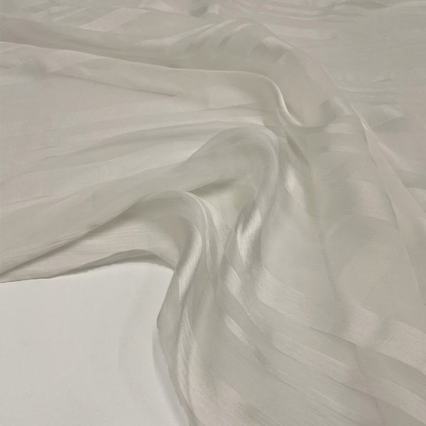 Tissu charmeuse soie - Blanc naturel, Eleganza – Torretto Tessuti