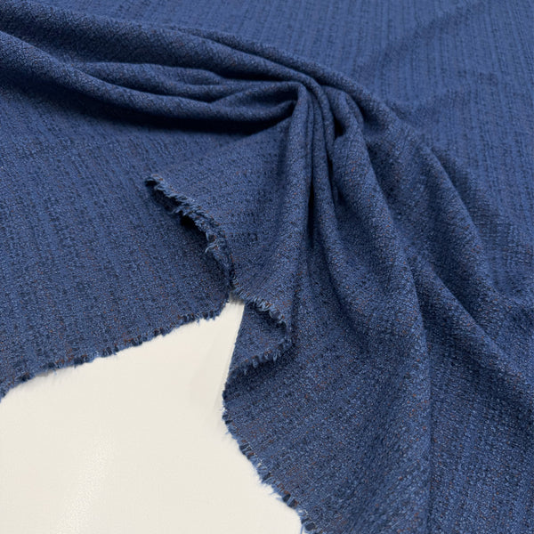 Tissu Tweed, Laine - Bleu, Remo