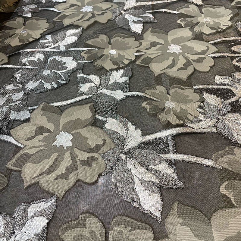 Floral Organza Fabric - Three Colors, Renetta