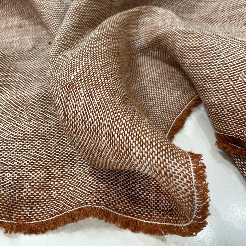 Linen fabric - Rust