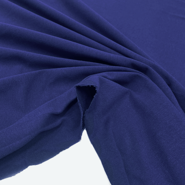 Blue ink Jersey Cotton fabric, available now on en.tessuti.fr