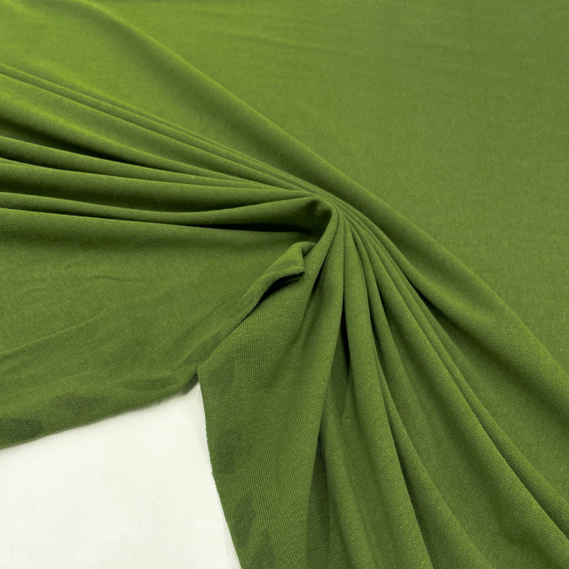 Khaki Jersey cotton fabric, available now on en.tessuti.fr