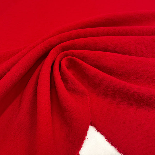 Fabric Crepe Red Made In Italy, to find on en.tessuti.fr