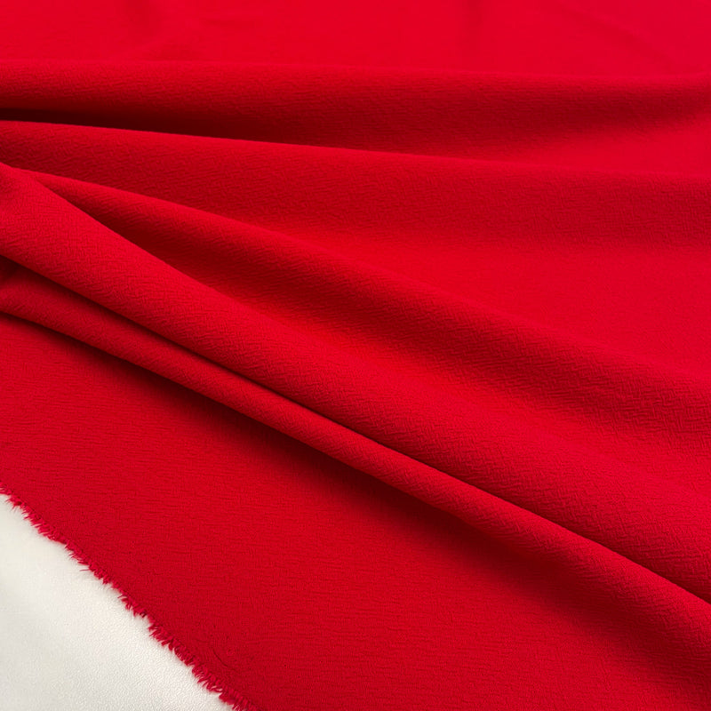 Fabric Crepe Red Made In Italy, to find now on en.tessuti.fr