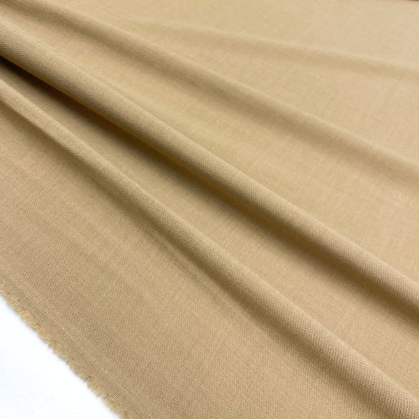 Fabric Crepe of Viscose Beige Made in Italy, to find on en.tessuti.fr