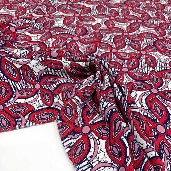 Fabric Crepe of Viscose Printed Made in Italy, to find on en.tessuti.fr