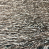 Eco fur, long pile - Brown speckled, Lupo