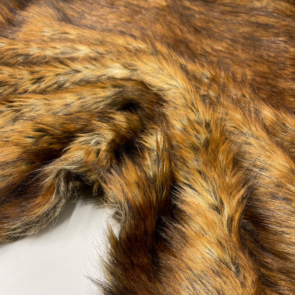 Eco-fur fabric, long hair - Rousse, Volpe