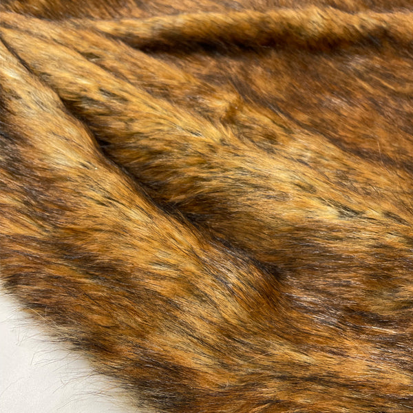 Eco-fur fabric, long hair - Rousse, Volpe