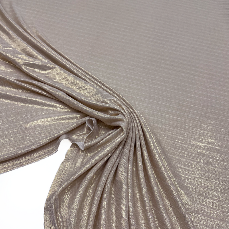 Metallic Jersey fabric - Stripes, Stella