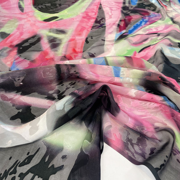 Silk fabric - street-art, caprice