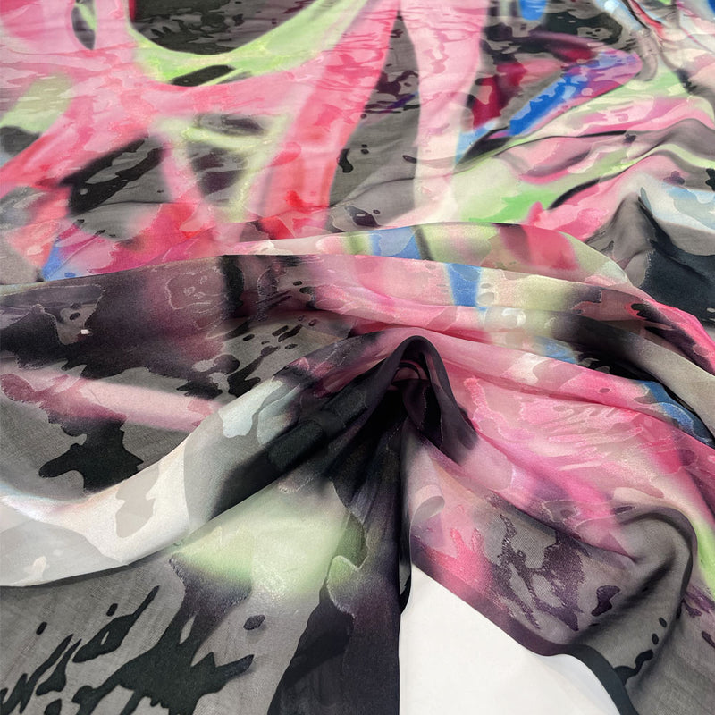 Silk fabric - street-art, caprice