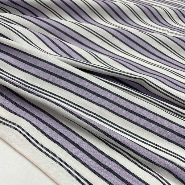 Linen and cotton fabric - Striped, Milo