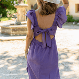 Linen fabric - Purple, Gridodes