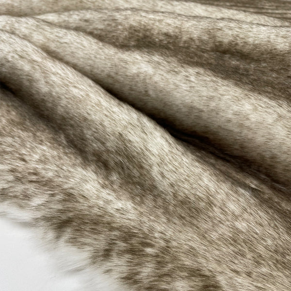 Eco-fur fabric, short hair - Beige, Artica