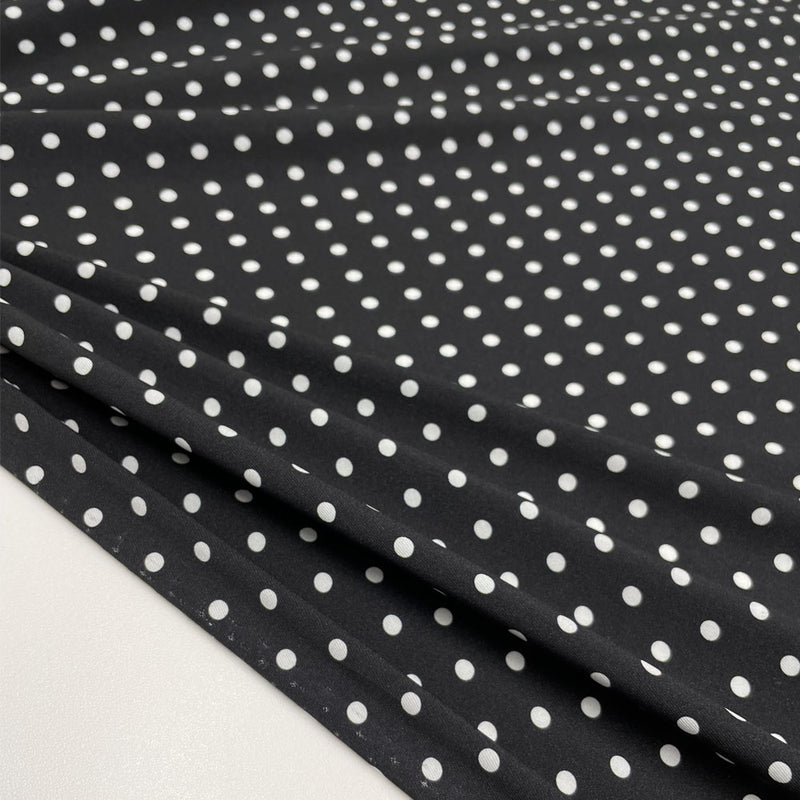 Twill fabric, Polyester - White dots, Daumesnil