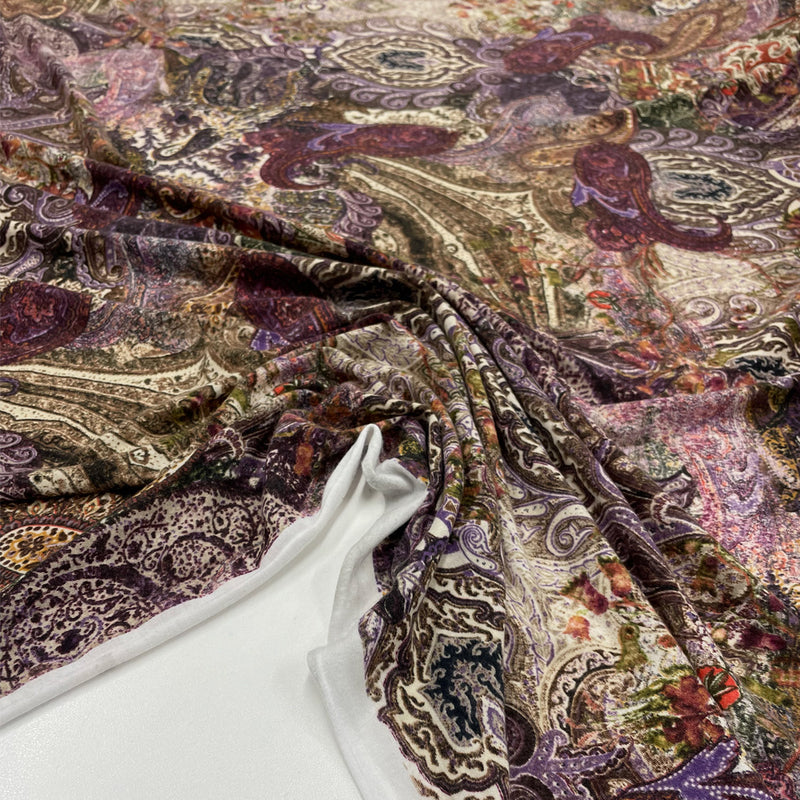 Jersey knit fabric, viscose - printed, Indian